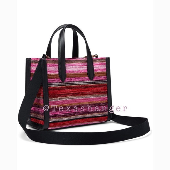 NWT Kate Spade Manhattan Striped Metallic Small Tote - Picture 6 of 16